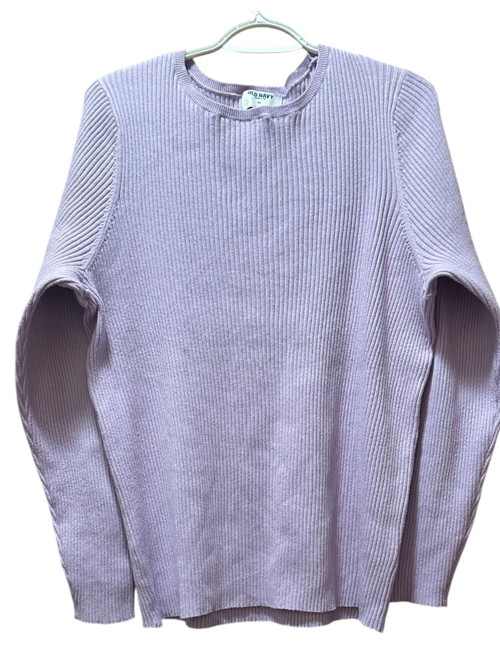 Old Navy Lavender Ribbed Crewneck Sweater